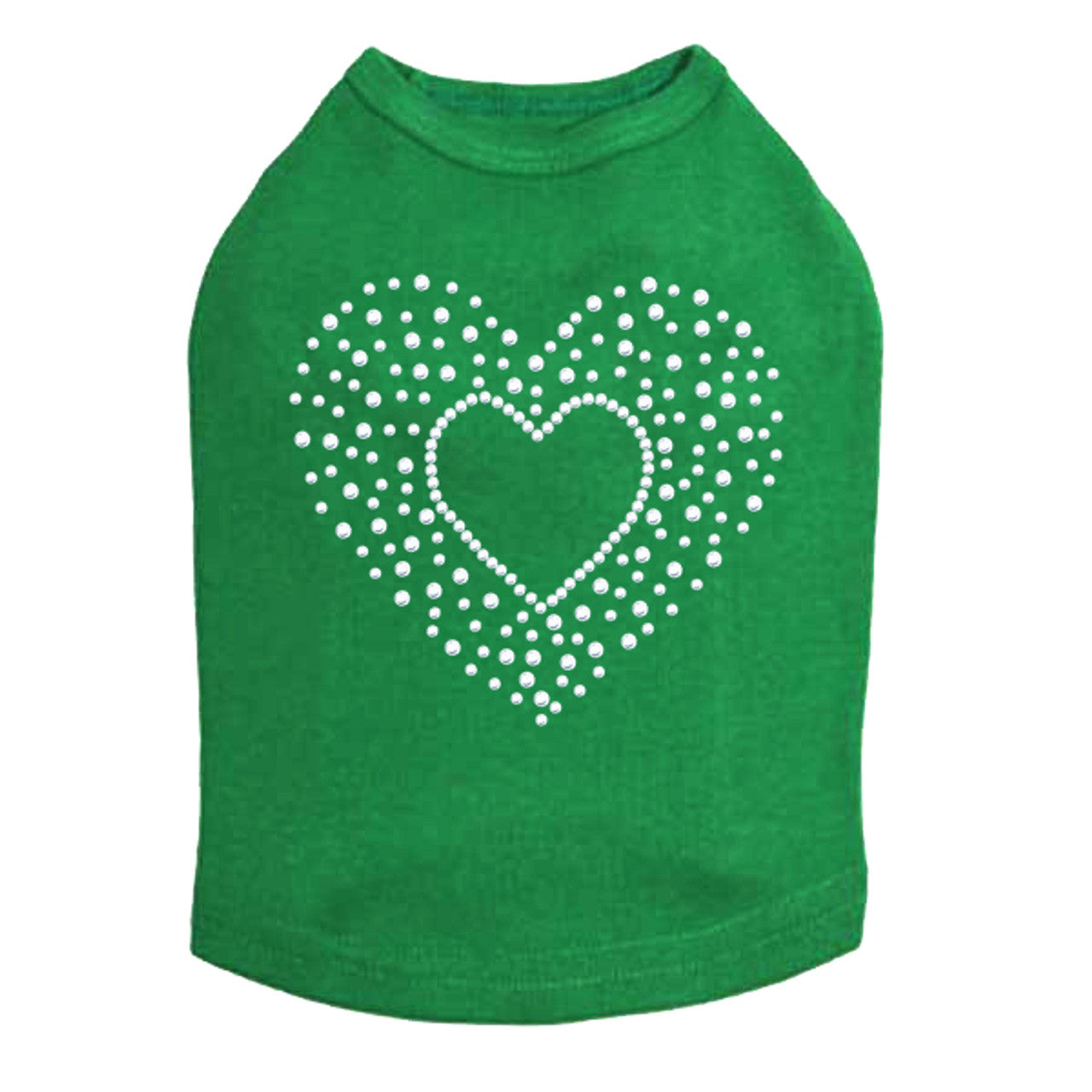 Heart with Scattered Stones - Dog Tank