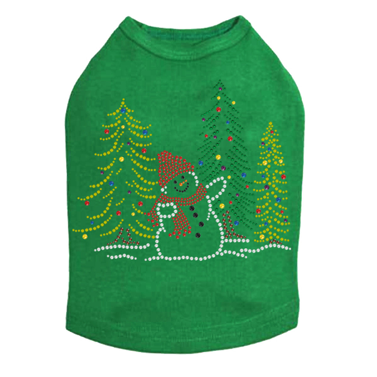 Snowman in Trees - Dog Tank