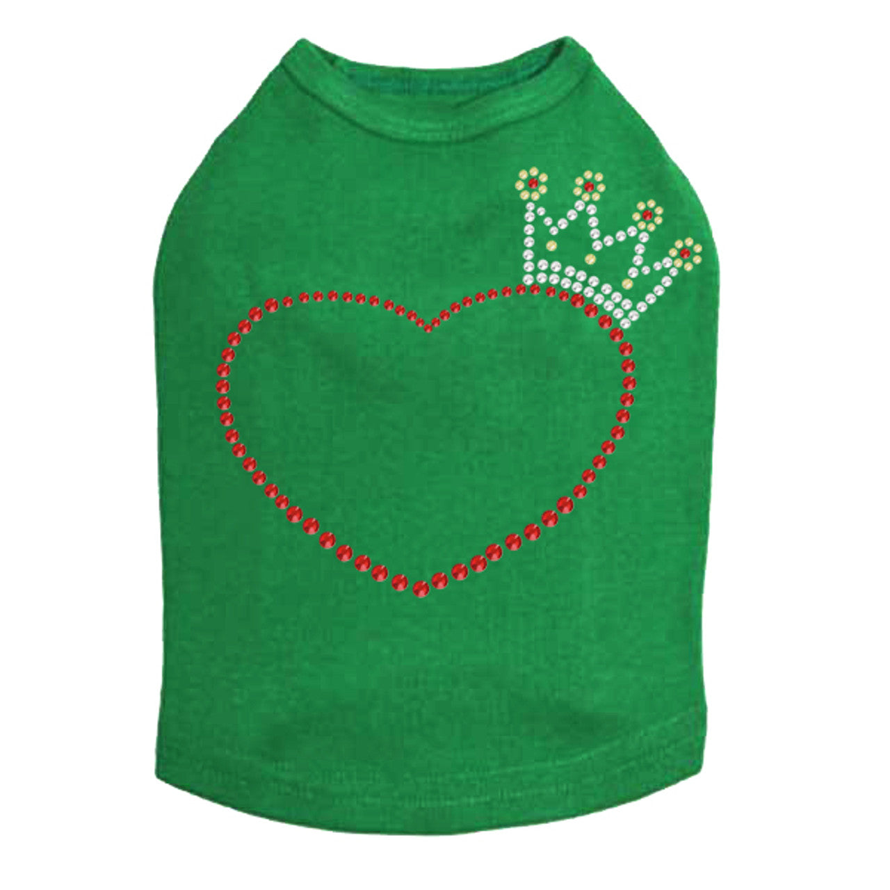 Heart with Crown - Dog Tank