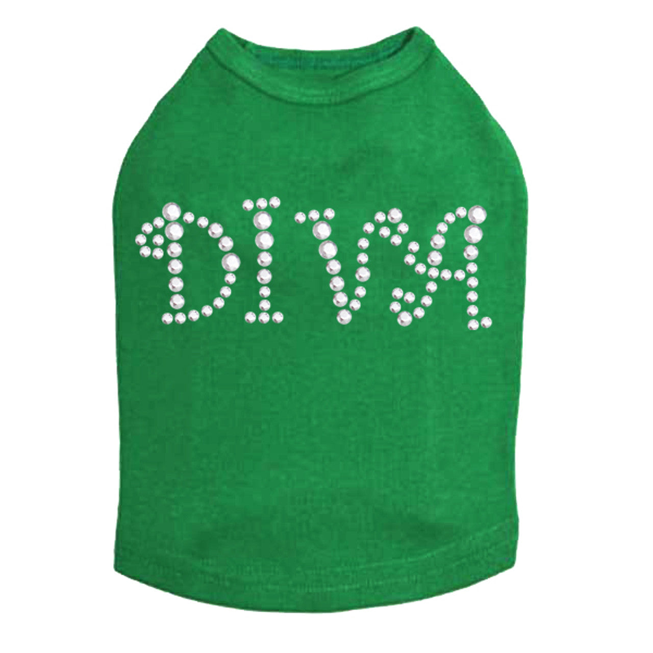 Diva (Silver Rhinestuds) - Dog Tank