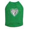 Sequin Silver Heart - Dog Tank