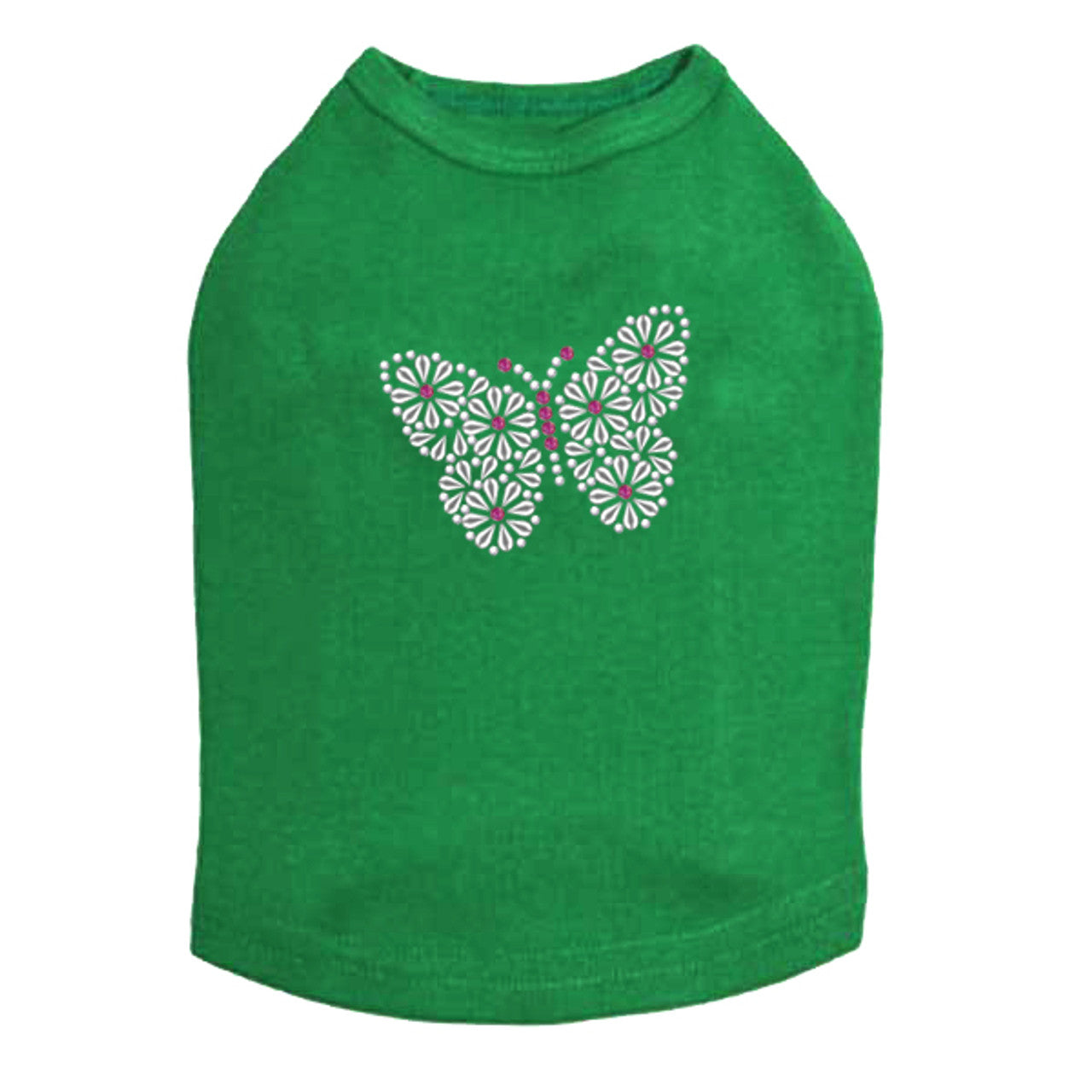 Silver Nailhead Butterfly - Dog Tank