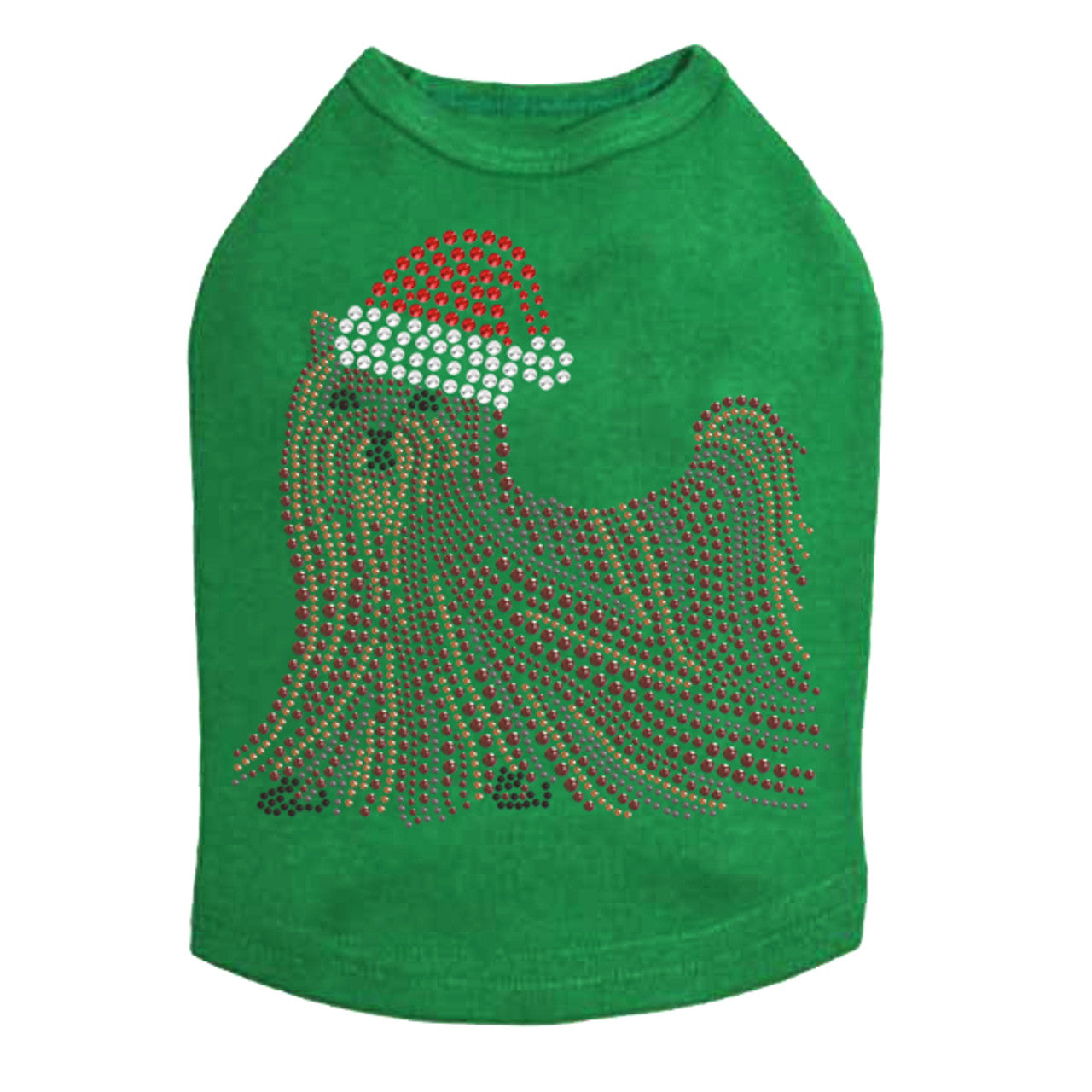 Yorkie with Santa Hat - Dog Tank