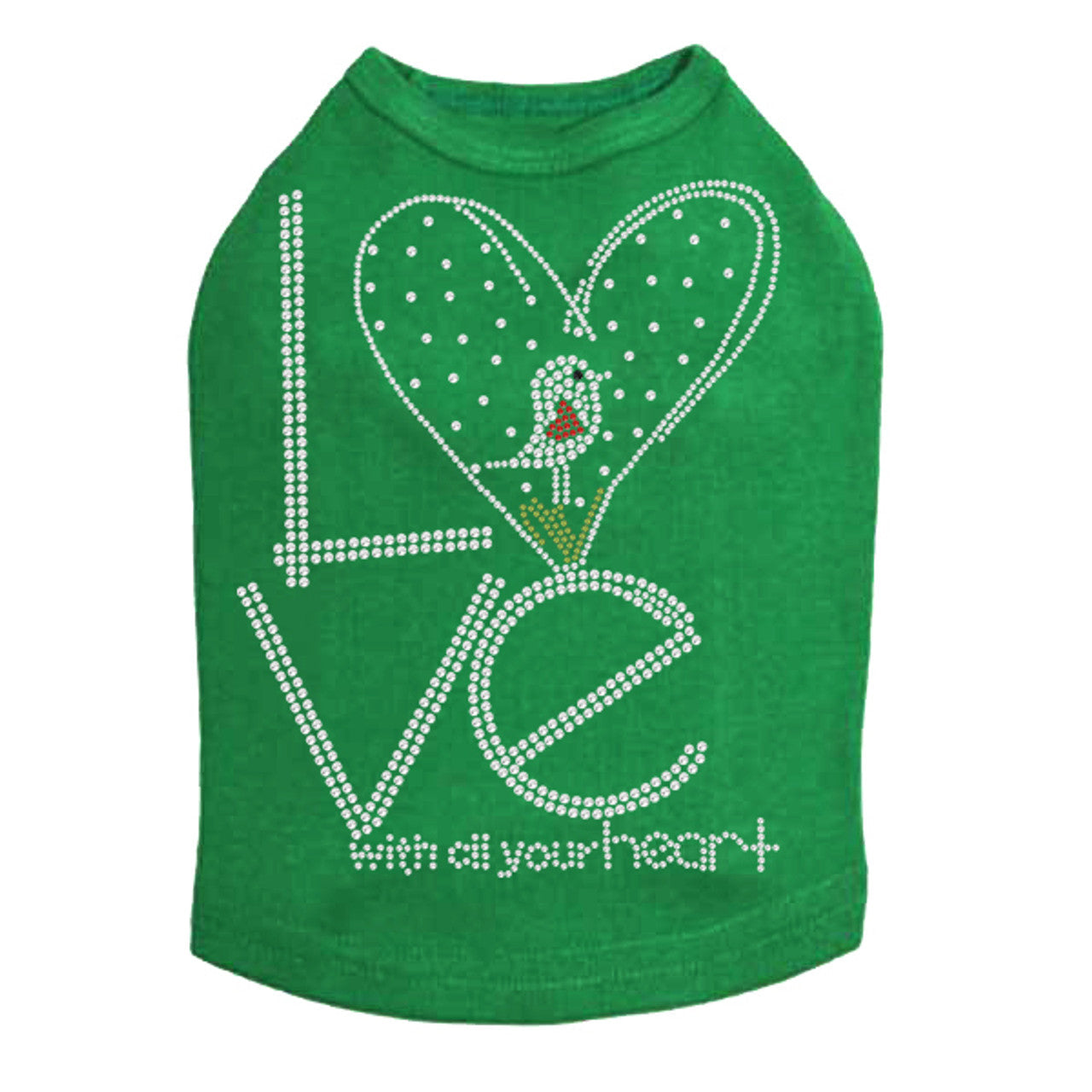 Love With All Your Heart Love Bird - Dog Tank