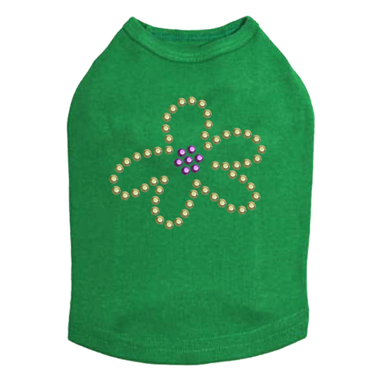 Lime & Purple Flower - Dog Tank