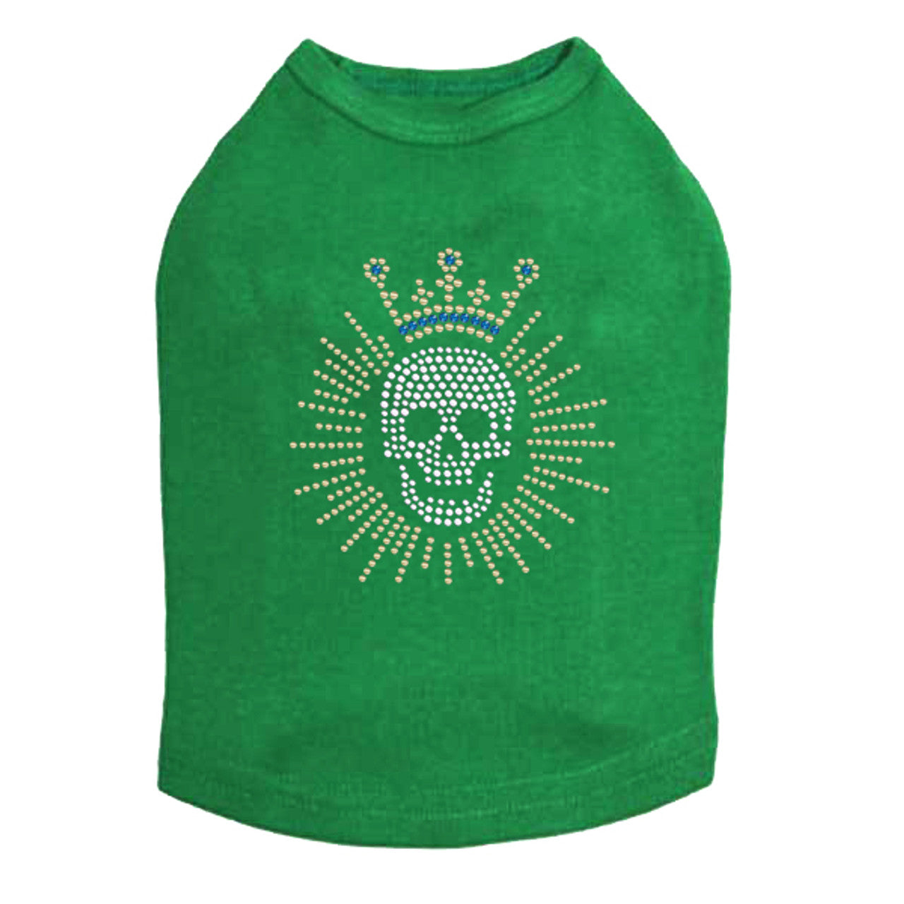 Skull with Austrian crystal Crown - Dog Tank