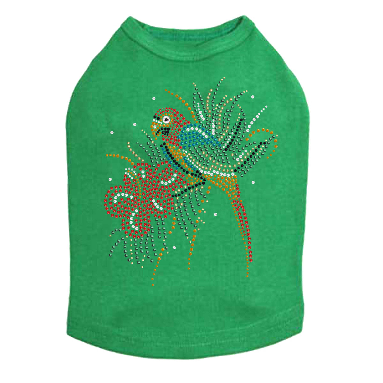 Parrot with Hibiscus - Dog Tank