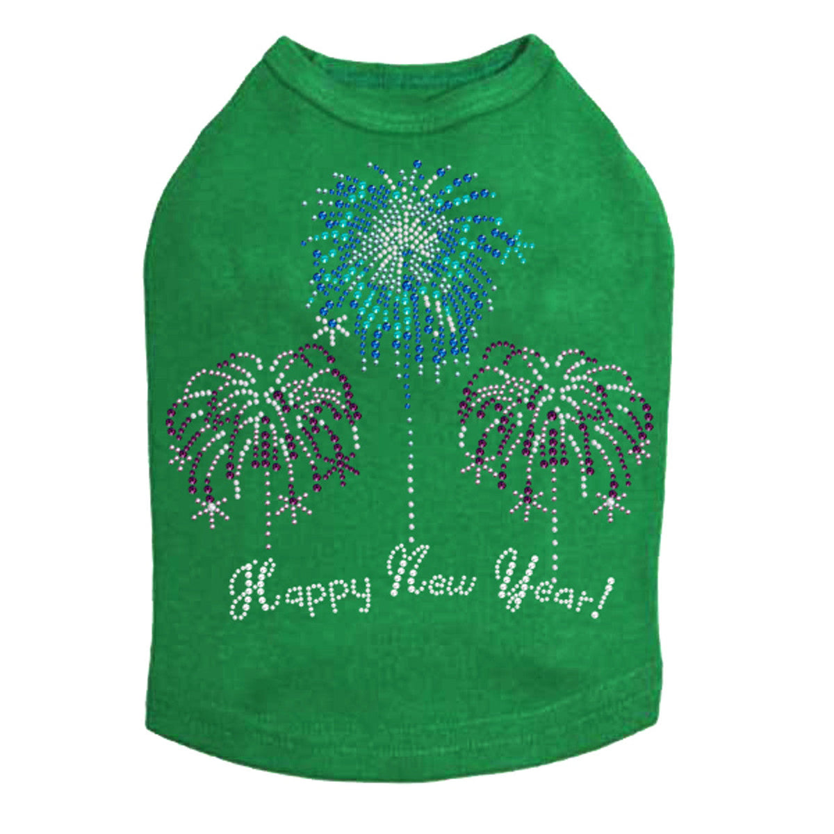 Happy New Year Fireworks - Dog Tank