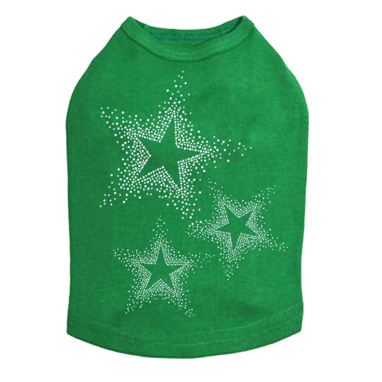 Three Stars (Clear Rhinestones) - Dog Tank