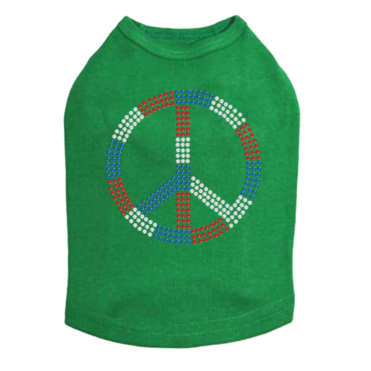 Peace Sign (Red, White, & Blue) - Dog Tank