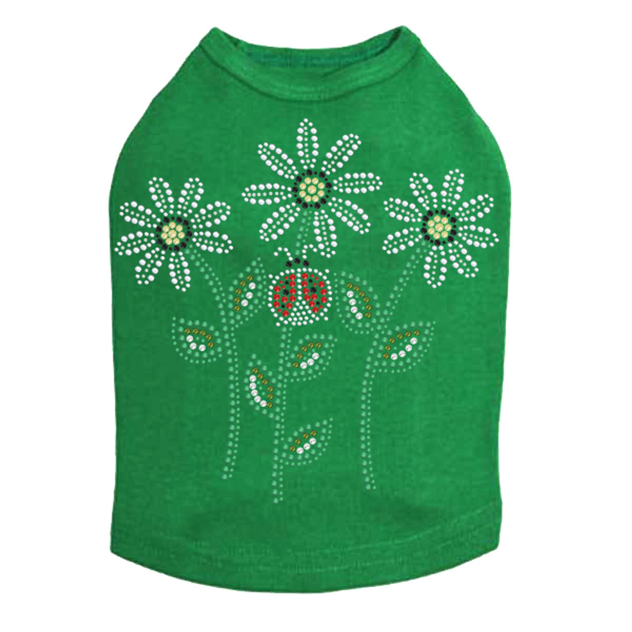 Daisies with Lady Bugs - Dog Tank