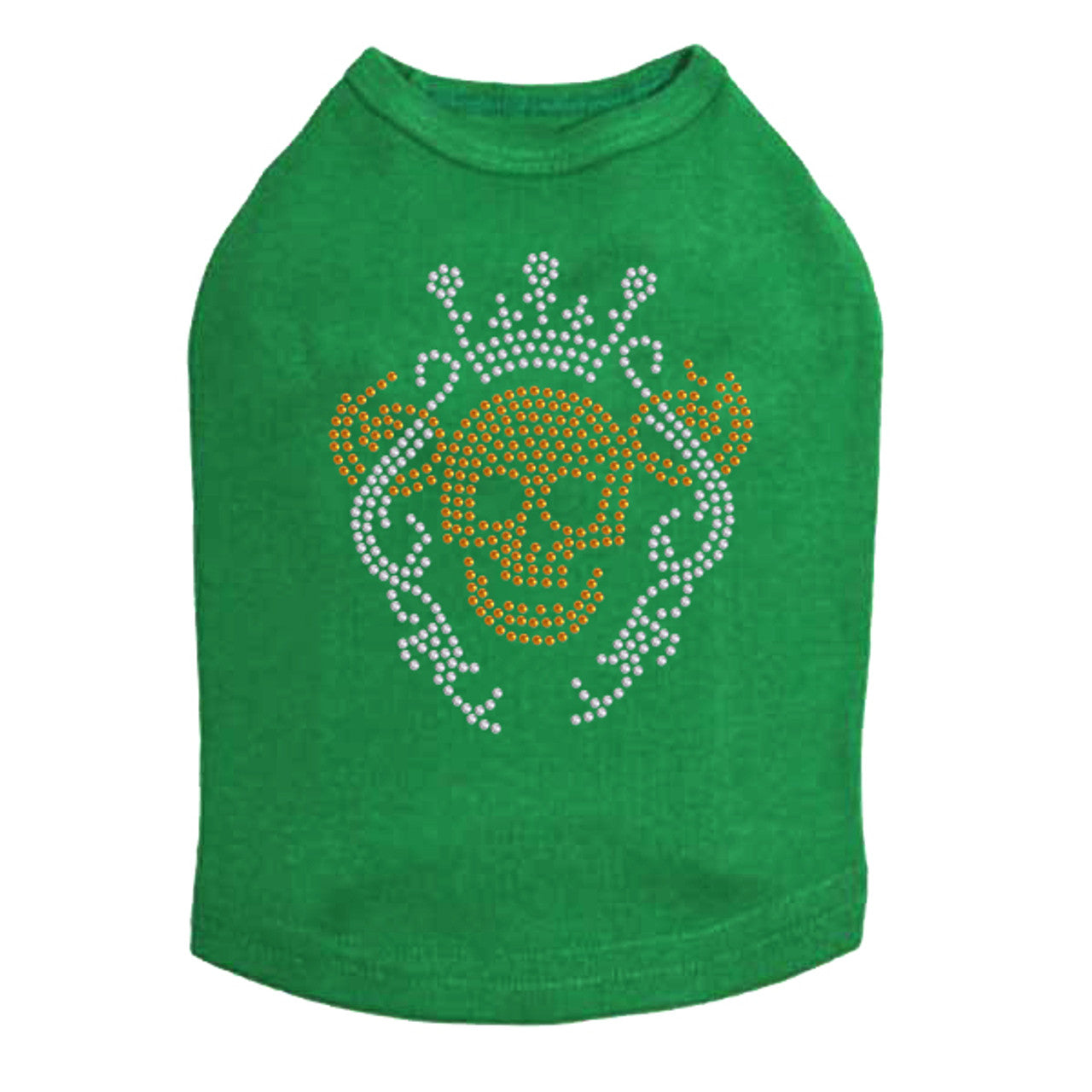 Gold Skull with Crown - Dog Tank