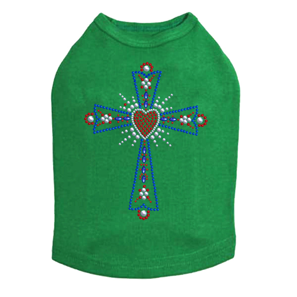 Cross (Red, White & Blue) - Dog Tank