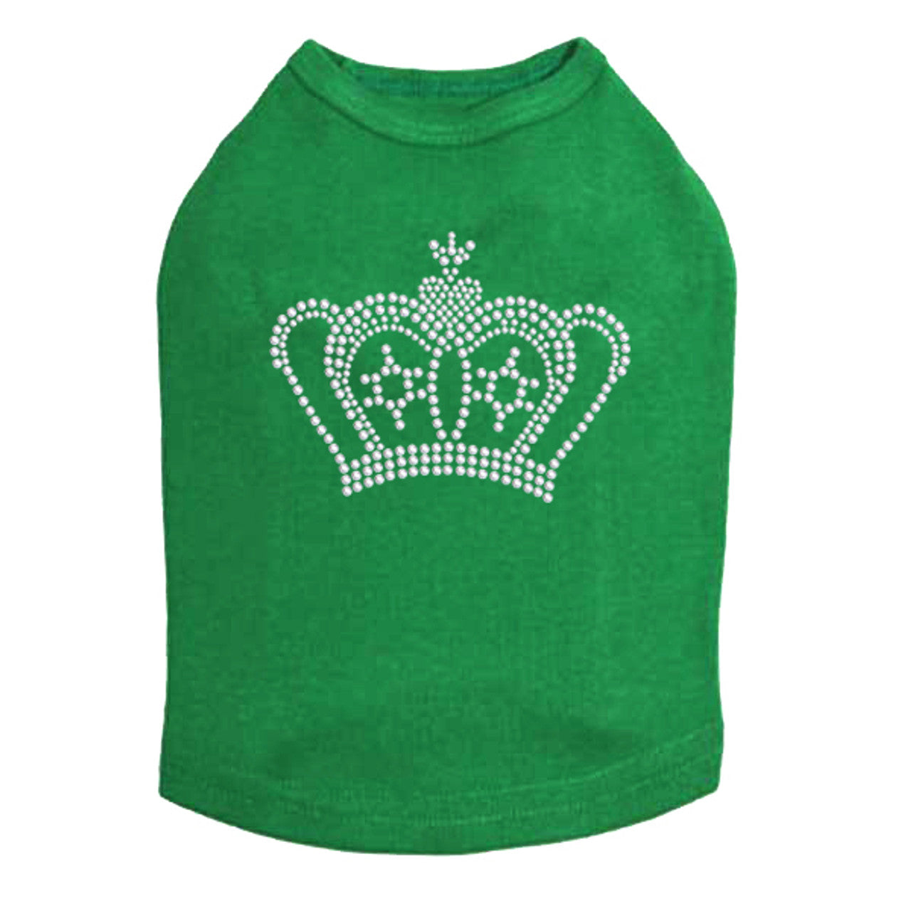 Crown 9 (Silver Rhinestuds) - Dog Tank