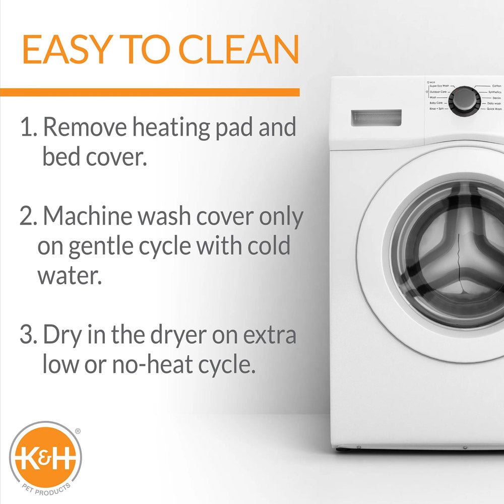 K&H Thermo-Kitty Fashion Splash Heated Cat Bed - Orthopedic, Energy-Efficient, Plush Indoor Cat Bed, Machine Washable