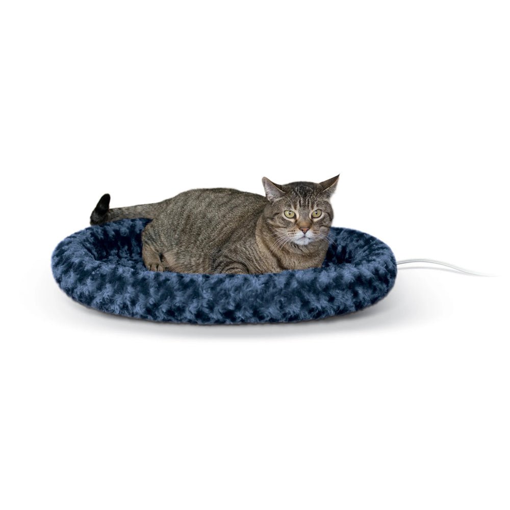 K&H Thermo-Kitty Fashion Splash Heated Cat Bed - Orthopedic, Energy-Efficient, Plush Indoor Cat Bed, Machine Washable