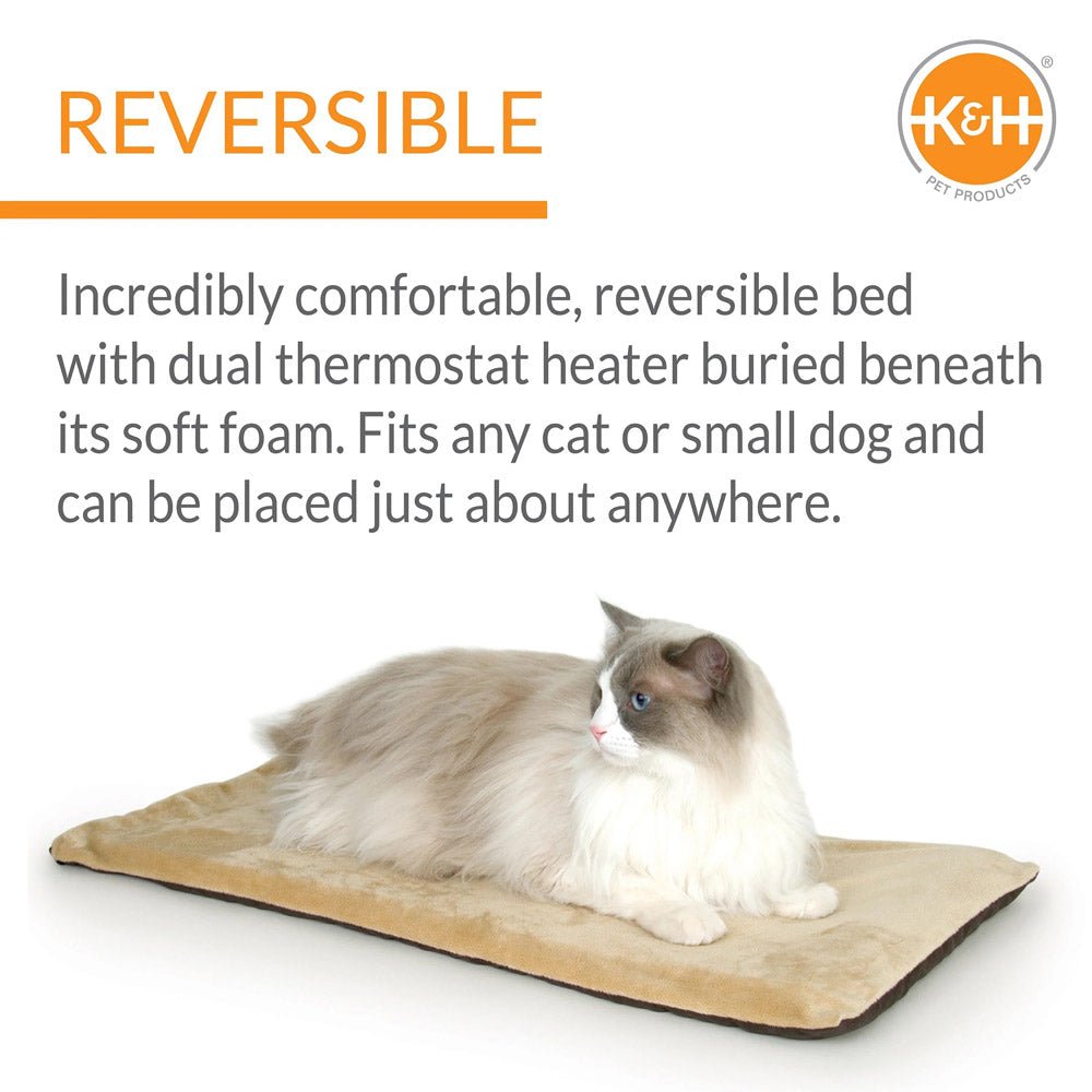 K&H Thermo-Kitty Heated Cat Bed - Energy-Efficient, MET Certified Indoor Cat Warming Mat