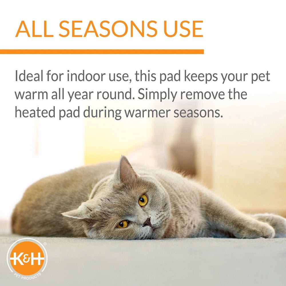 K&H Thermo-Kitty Heated Cat Bed - Energy-Efficient, MET Certified Indoor Cat Warming Mat