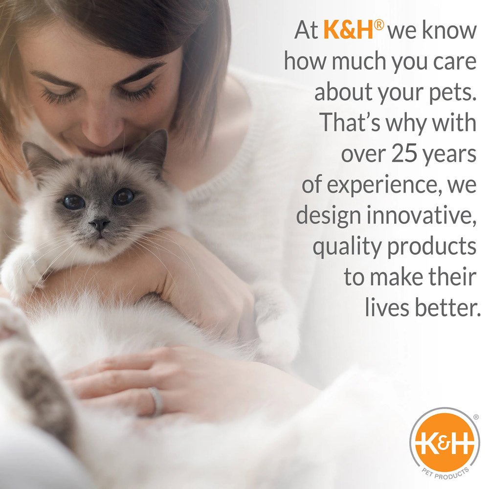 K&H Thermo-Pet Cuddle Cushion Heated Pet Bed - Indoor Heated Sofa-Style Bed for Cats & Small Dogs with Removable Cushion