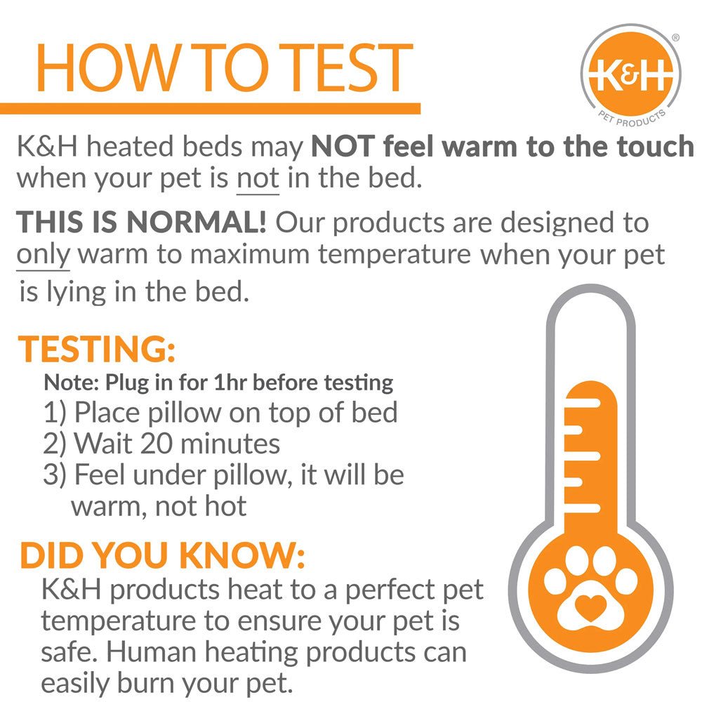 K&H Thermo-Pet Cuddle Cushion Heated Pet Bed - Indoor Heated Sofa-Style Bed for Cats & Small Dogs with Removable Cushion