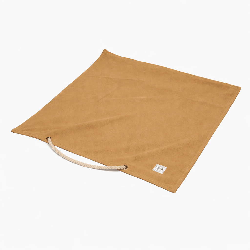 Khaki Waxed Cotton Canvas Dog Bed Cover