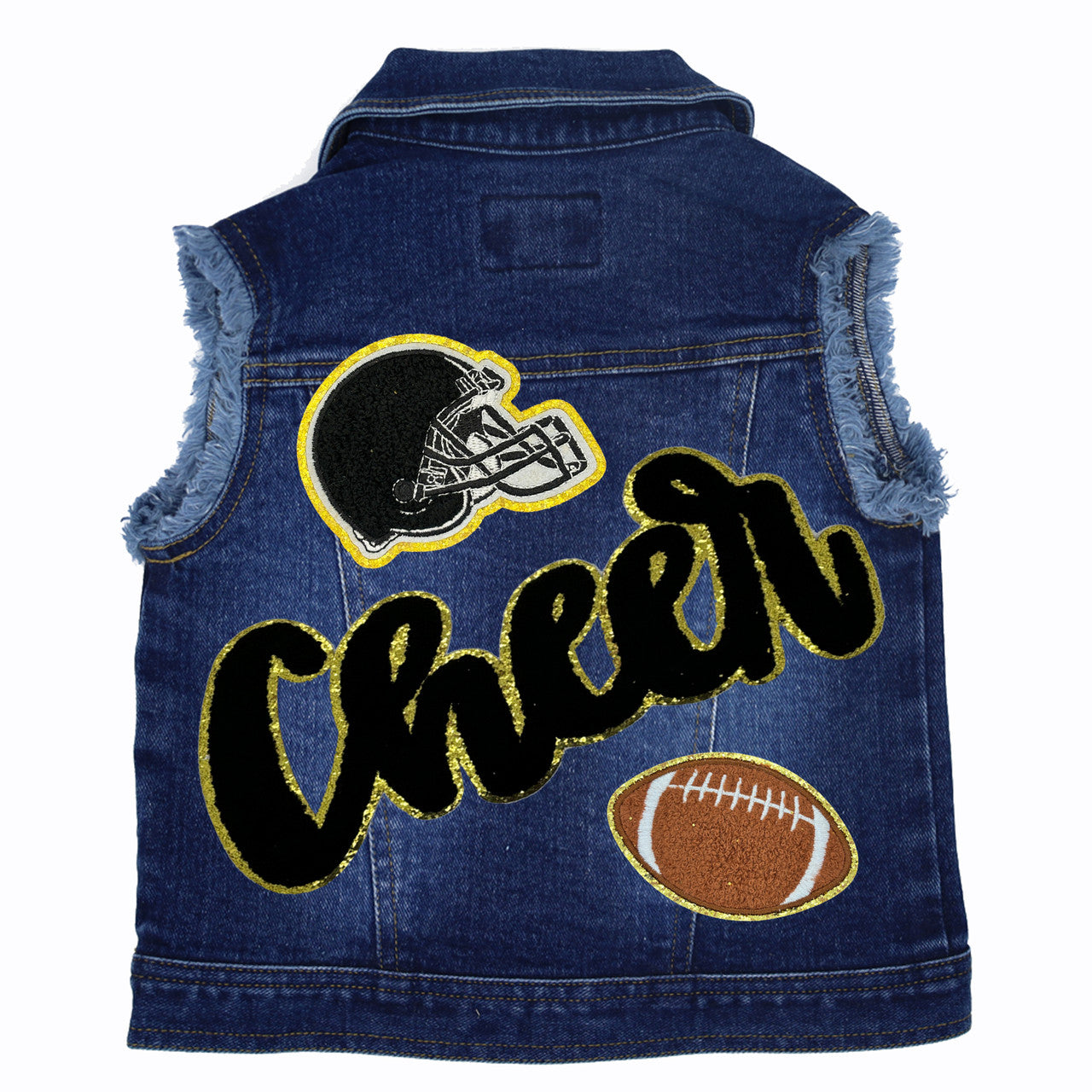 Cheer Football - Kids Denim Vest