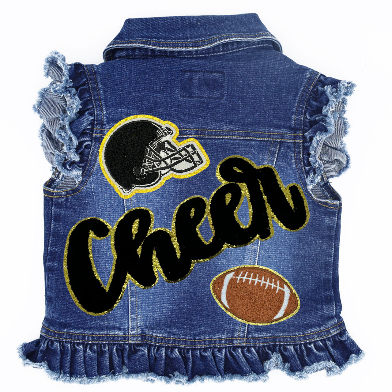 Cheer Football - Kids Denim Vest