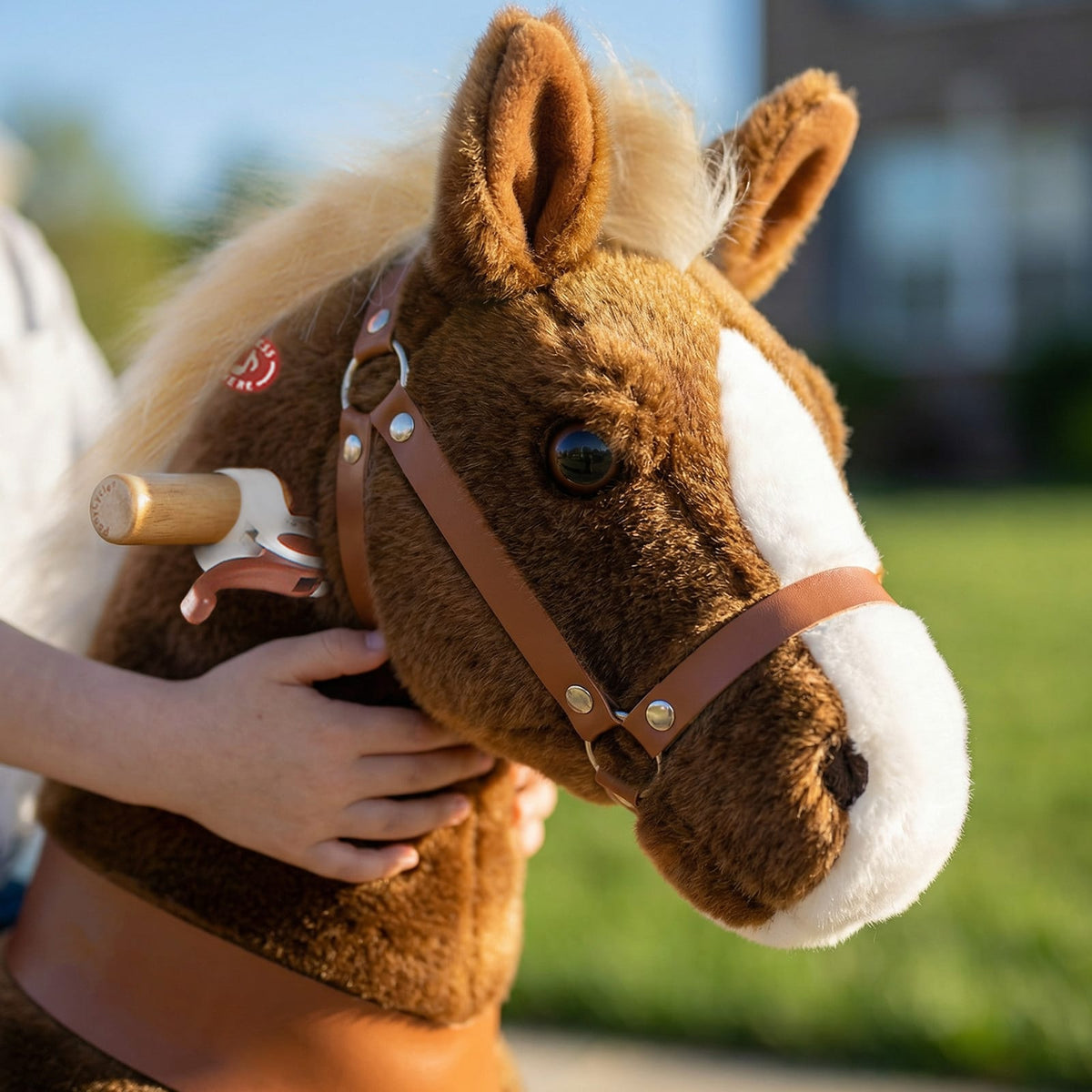 PonyCycle Large Ride On Horse Toy - Brown