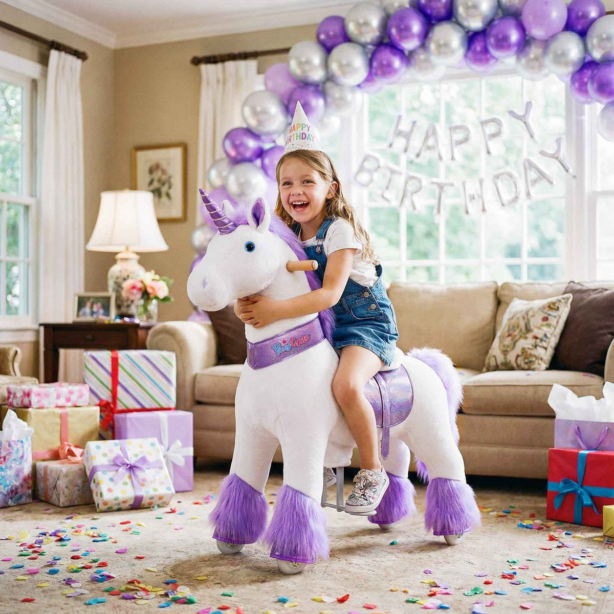 Model U Unicorn Ride-On Toy Age 7+ - Purple