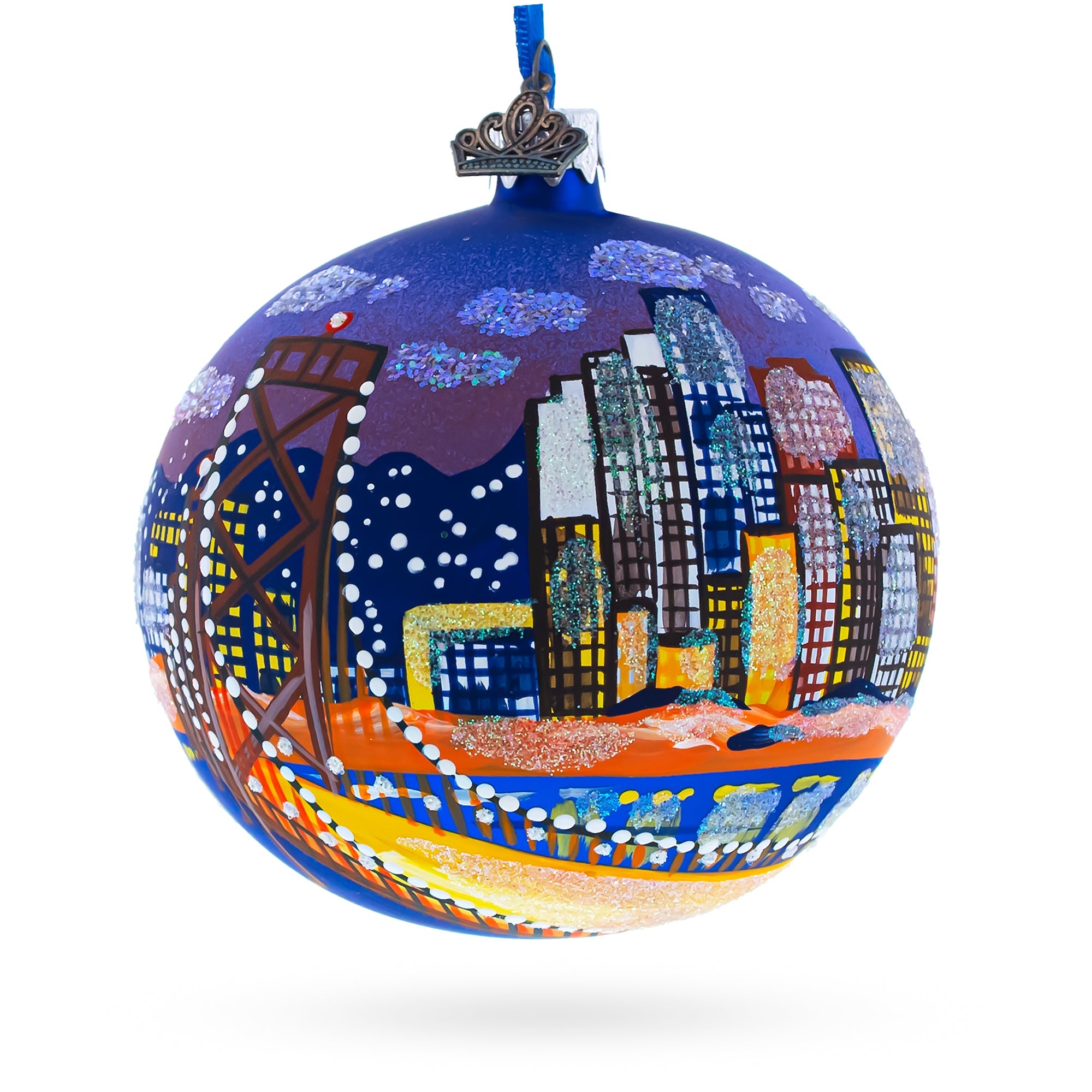San Francisco, California Glass Ball Christmas Ornament 3.25 Inches
