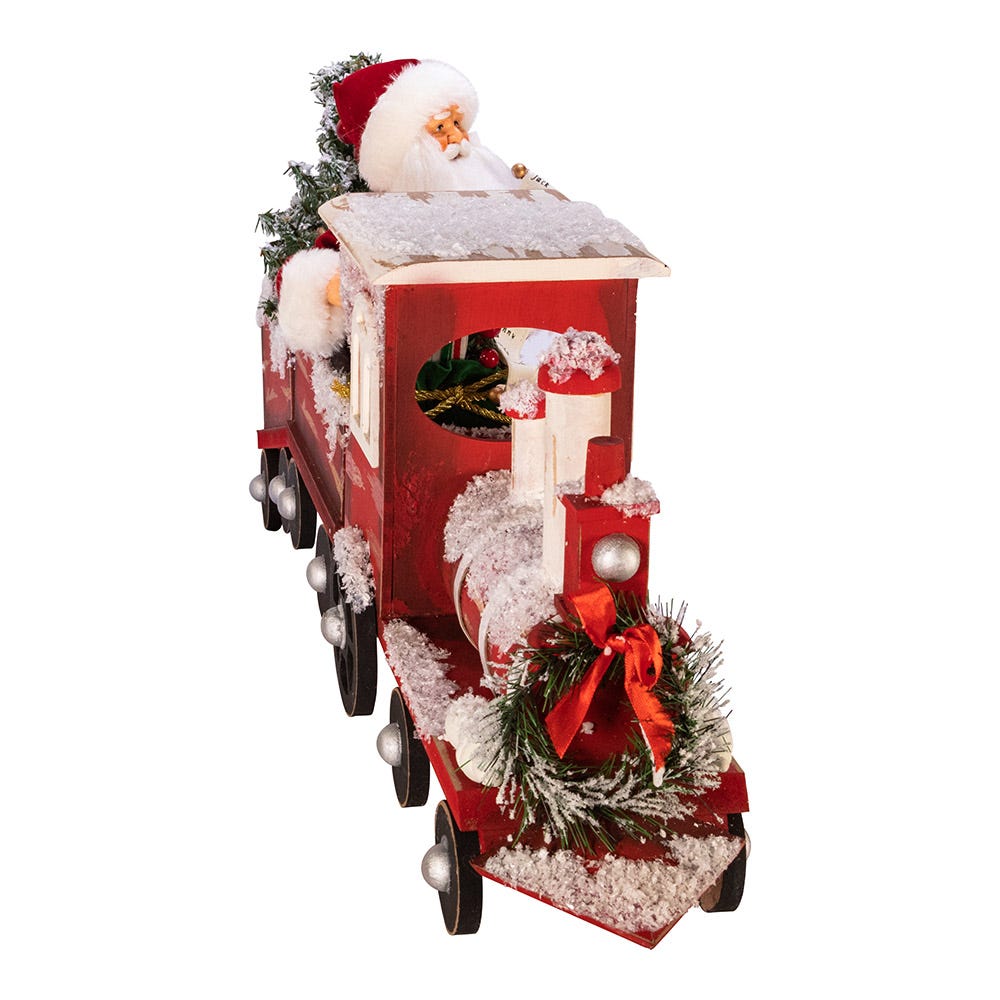 Kurt Adler 30.5-Inch Kringle Klaus Santa On Train
