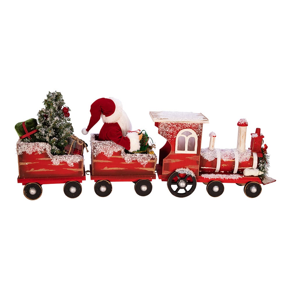 Kurt Adler 30.5-Inch Kringle Klaus Santa On Train