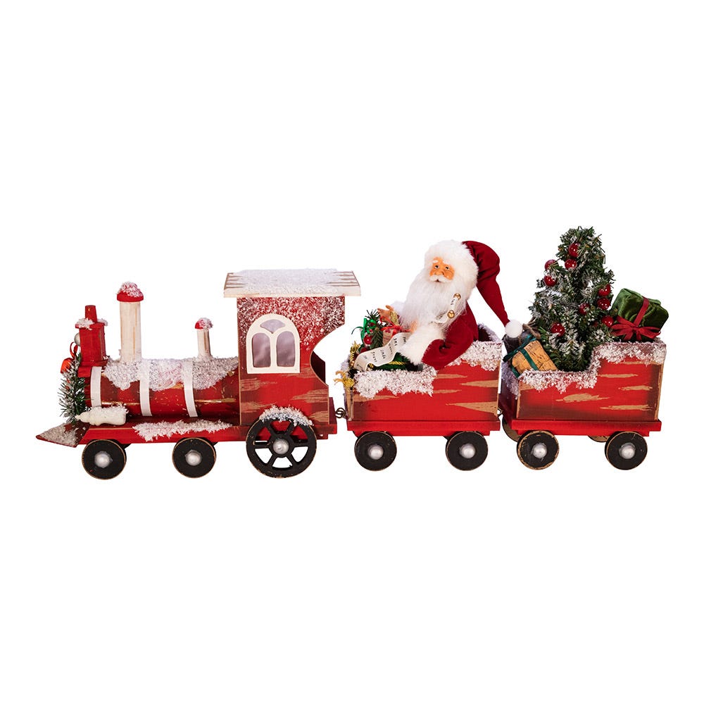Kurt Adler 30.5-Inch Kringle Klaus Santa On Train