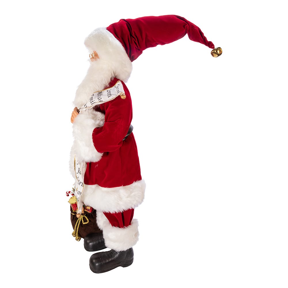 Kurt Adler 34-Inch Kringle Klaus Traditional Santa and List