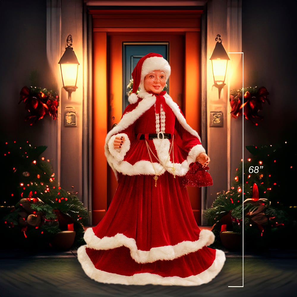 Kurt Adler 68-Inch Elegant Mrs. Claus