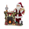 Kurt Adler 17-Inch KSA Kringles Santa with LED Fireplace Mantle