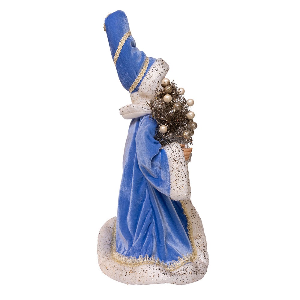Kurt Adler 18-Inch Kringles Blue and Platinum Santa