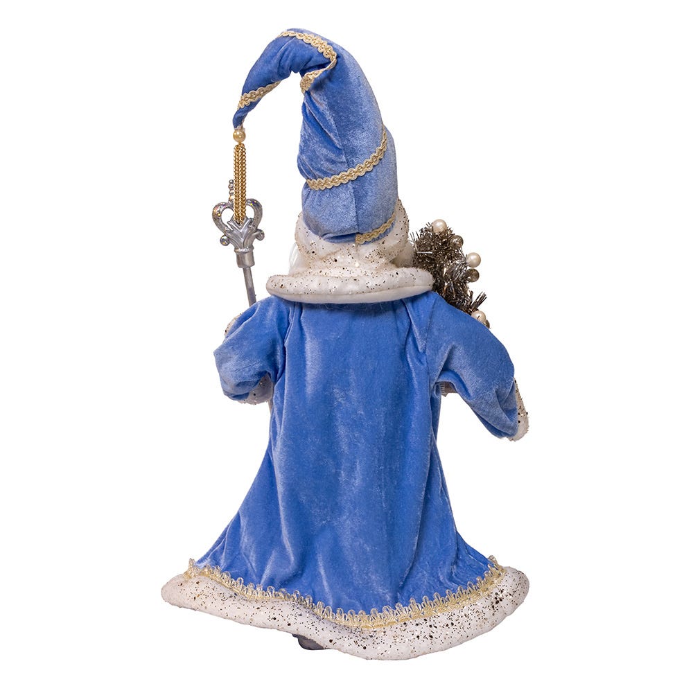 Kurt Adler 18-Inch Kringles Blue and Platinum Santa