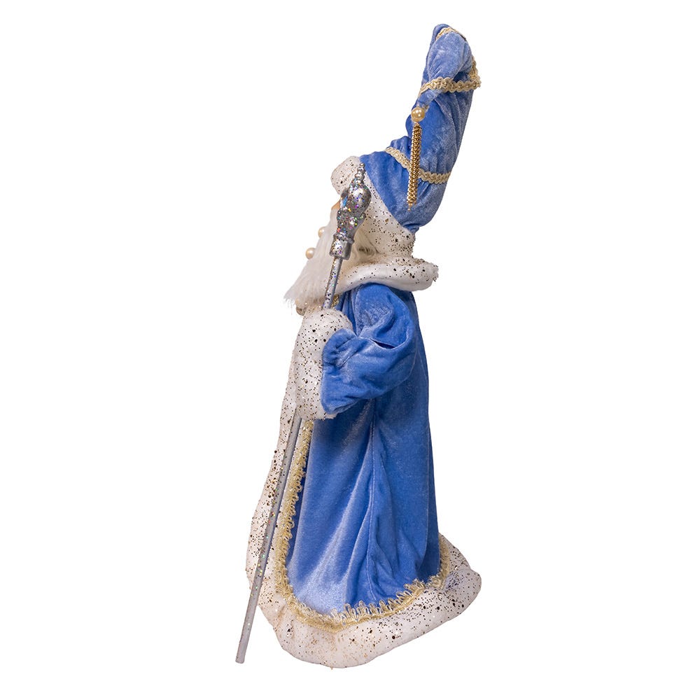 Kurt Adler 18-Inch Kringles Blue and Platinum Santa