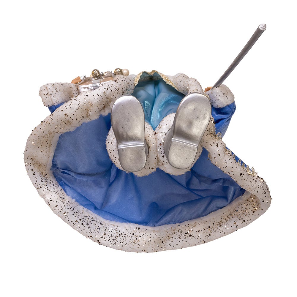 Kurt Adler 18-Inch Kringles Blue and Platinum Santa