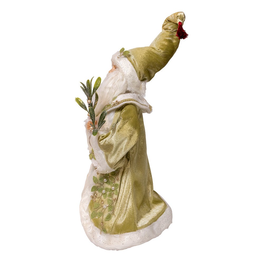 Kurt Adler 18-Inch Kringles Mistletoe Kisses Santa table piece