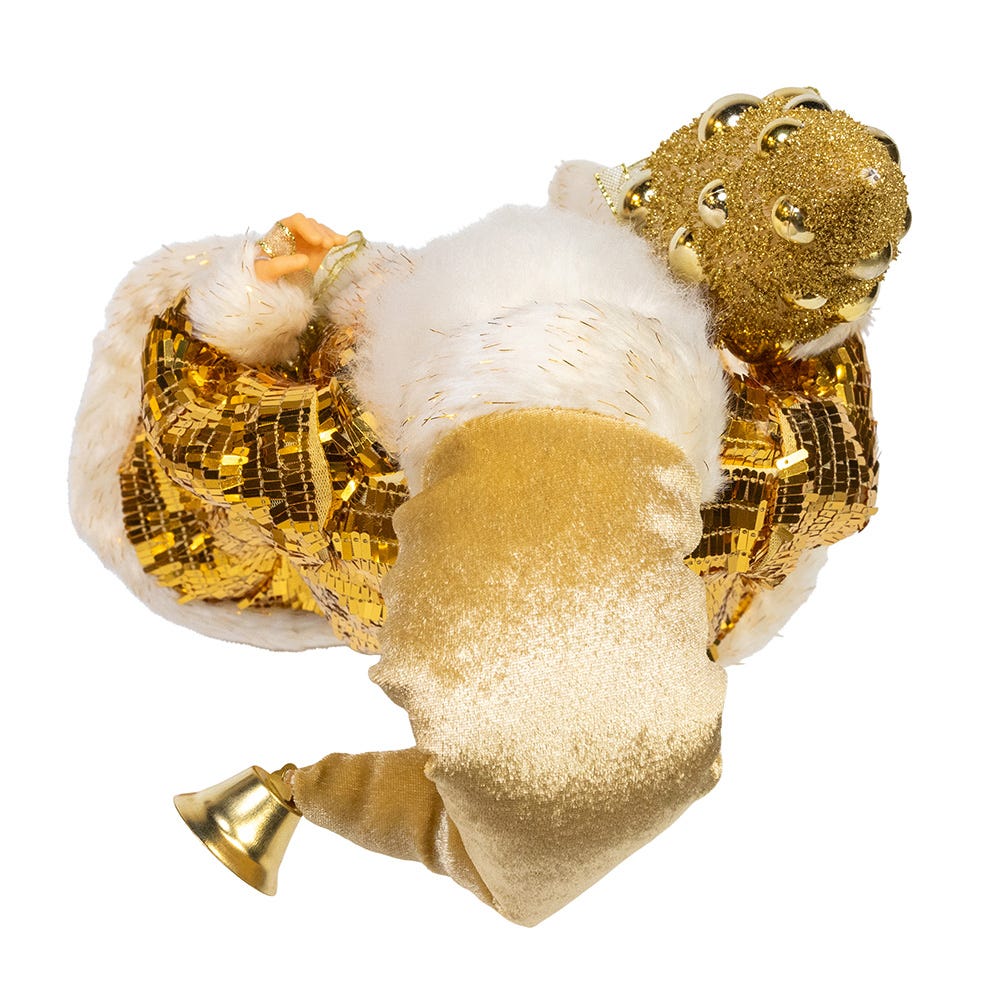 Kurt Adler 18-Inch KSA Kringle Standing Gold Santa with Tree