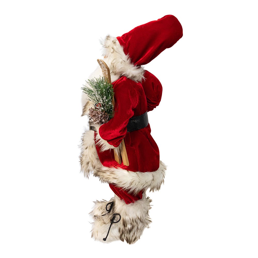 Kurt Adler 18-Inch KSA Kringles Rustic Santa with Skis