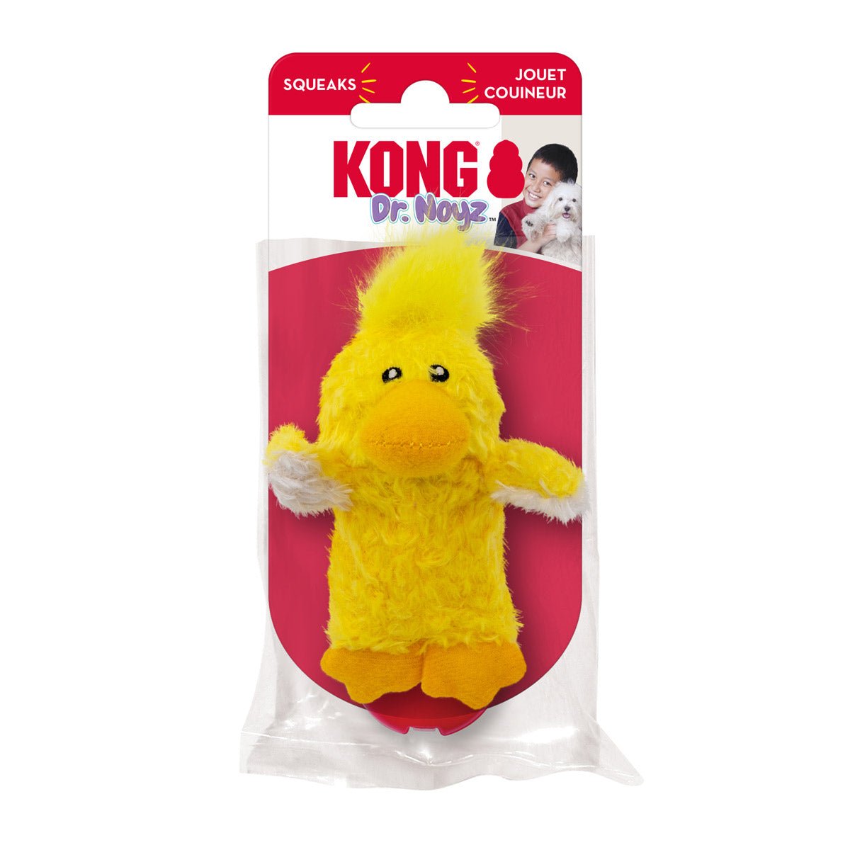 KONG Dr. Noyz X-Small Plush Dog Toys - Stuffing-Free, Soft Cuddle Toy with Removable and Extra Squeaker for Small Dogs
