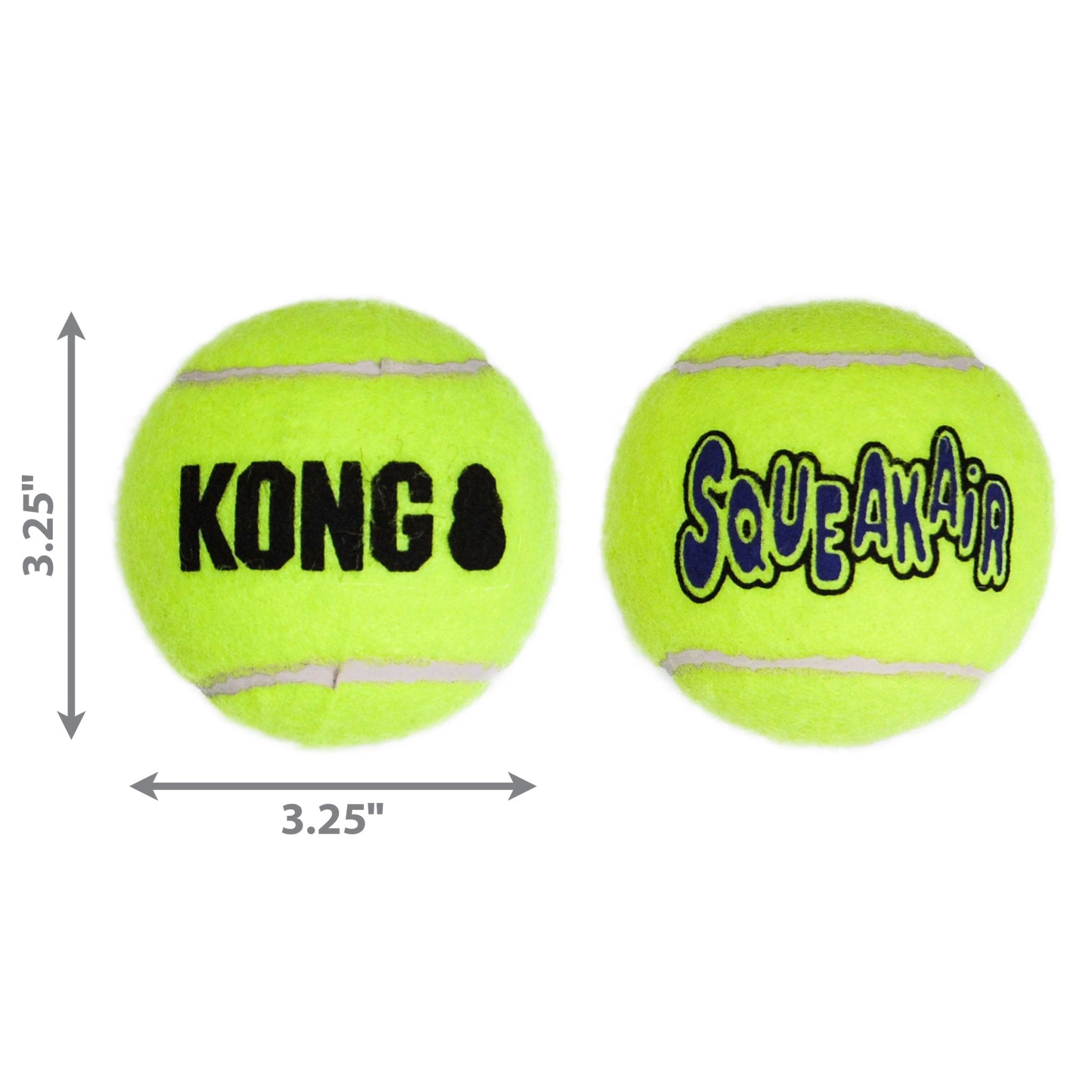 KONG SqueakAir Ball - Durable Squeaker Tennis Ball Dog Toy for Fetch & Play