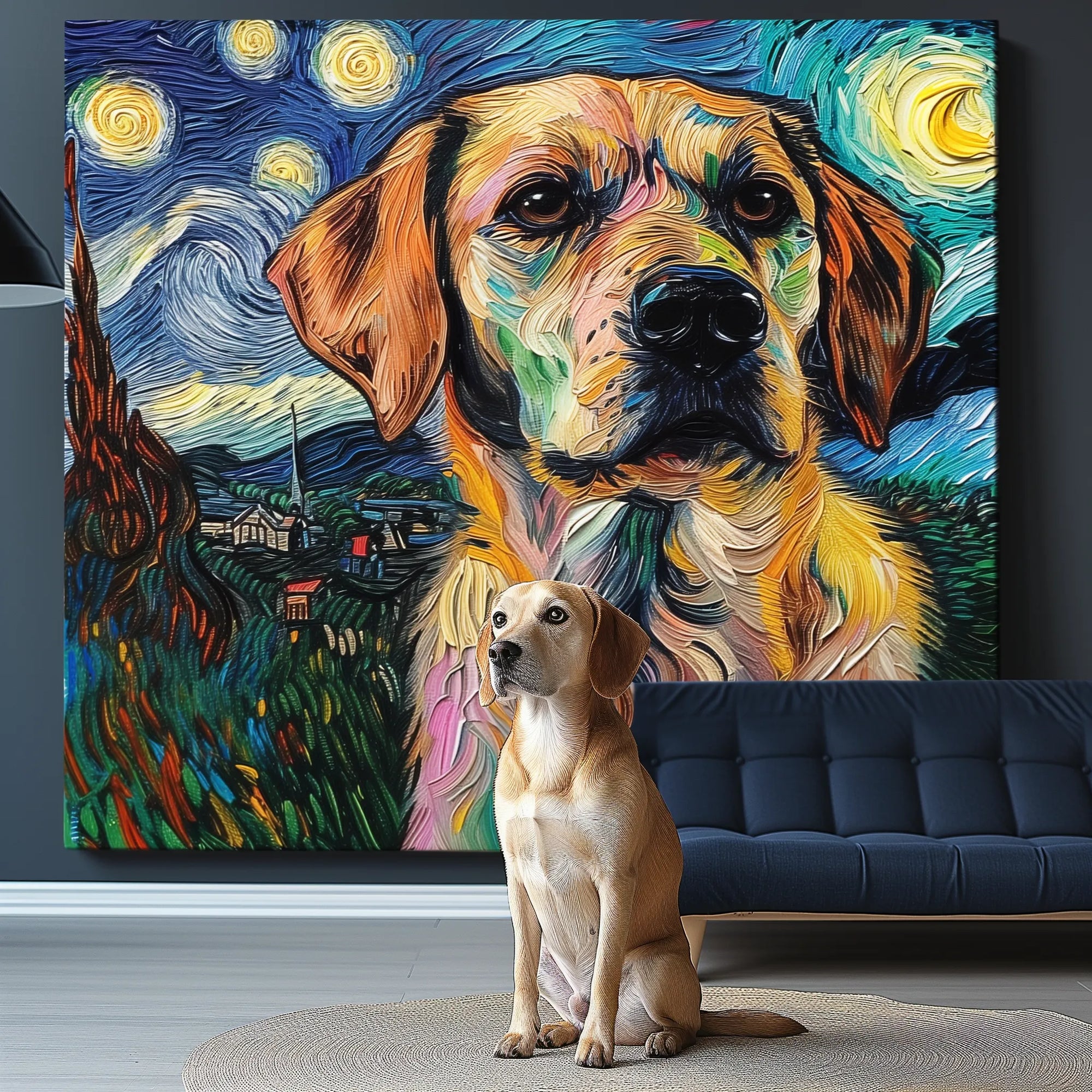 VG-Starry Night Texture Portrait