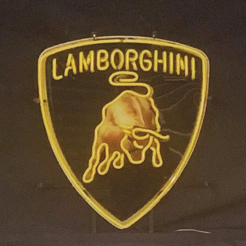 Lamborghini Racing Car Real Glass Neon Sign