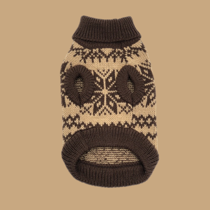 The Latte | Beige Turtleneck Dog Sweater