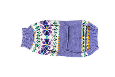 Chilly Dog Lavender Flowers Wool Dog Sweater