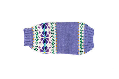 Chilly Dog Lavender Flowers Wool Dog Sweater
